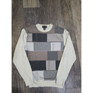 VIntage Roundtree and Yorke Multicolor Patch Style Sweater Size Small